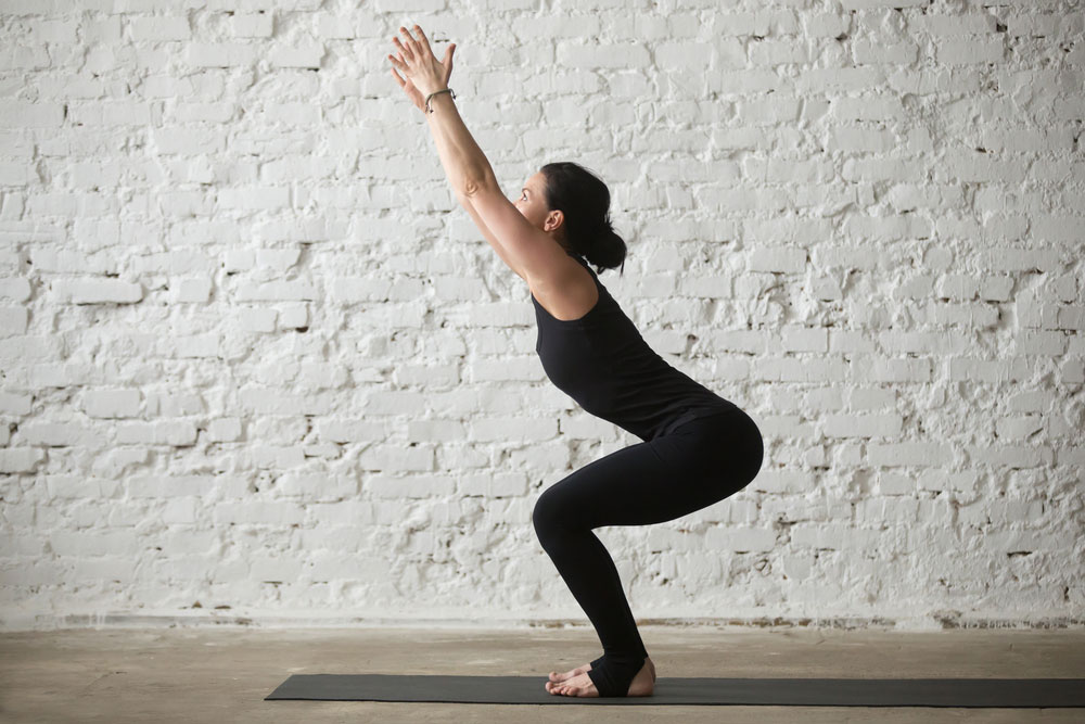 Chair yoga pose