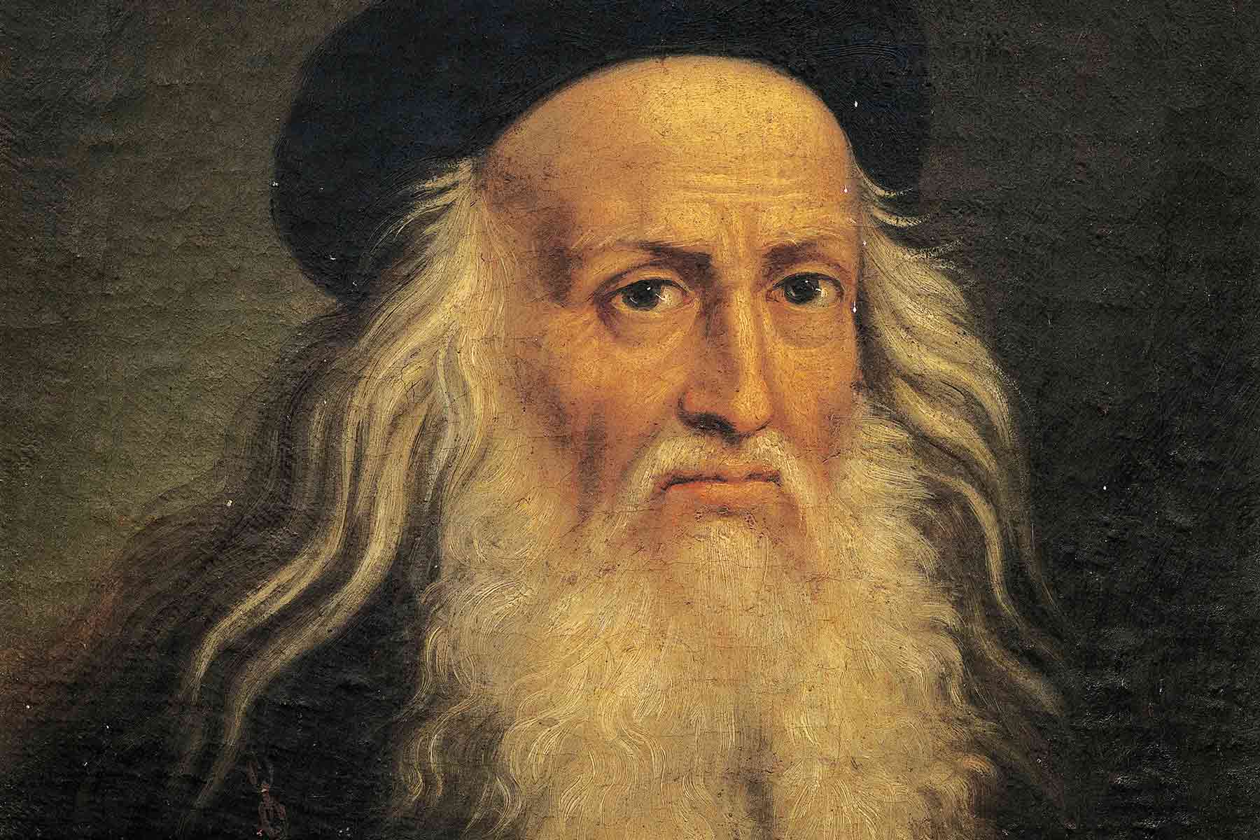 A portrait of Leonardo da Vinci by Lattanzio Querena (1768-1853)