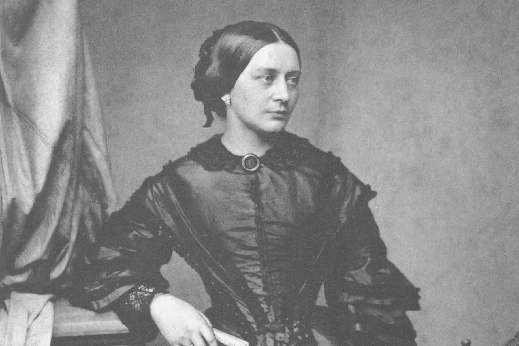 A photo of Clara Schumann in 1857