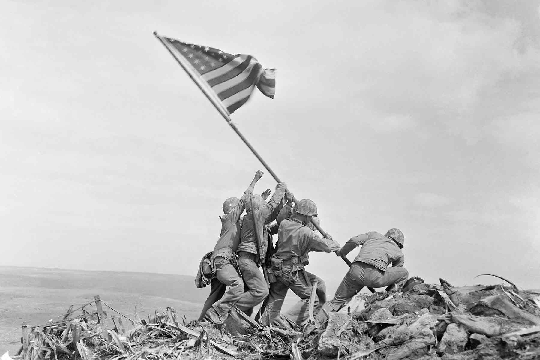 Raising the Flag on Iwo Jima, by Joe Rosenthal (1945)